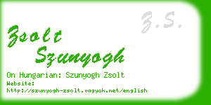 zsolt szunyogh business card